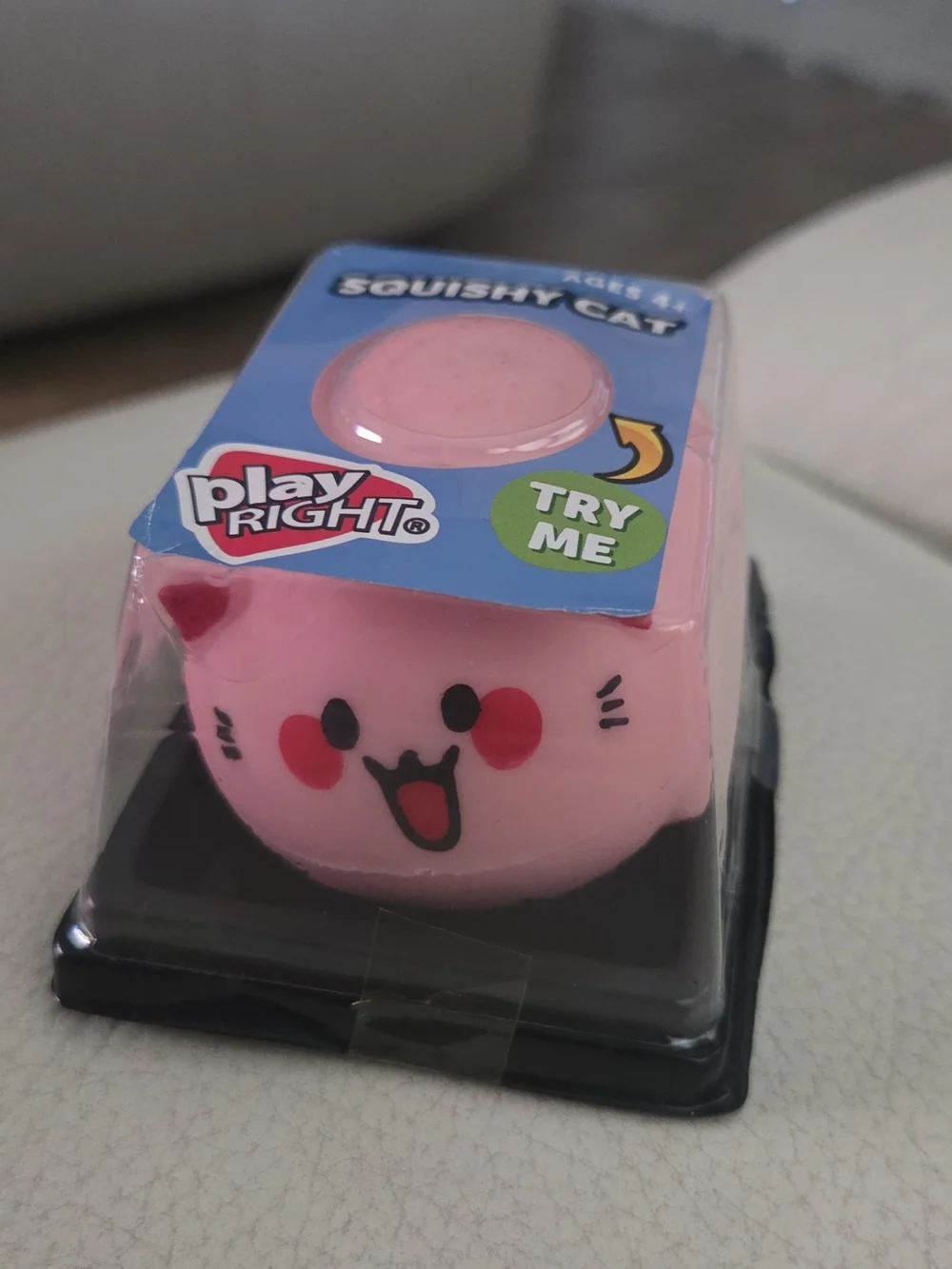 Pink Squishy Cat Toy - Soft Slow-Rise Stress Reliever
